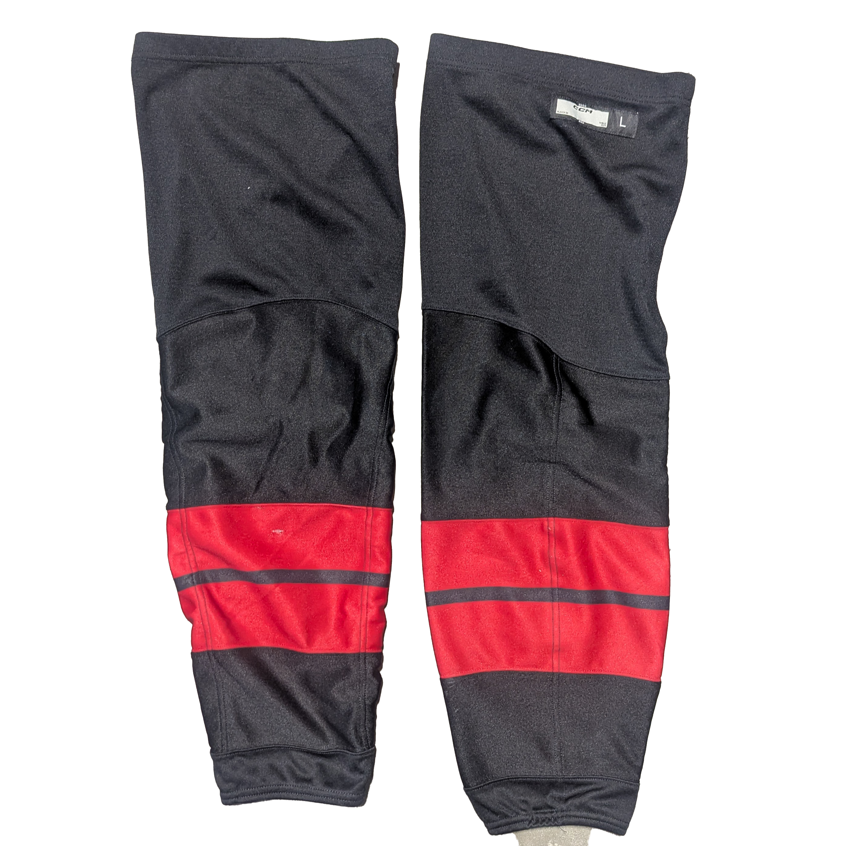 OHL - Used CCM Game Socks (Black/Red)